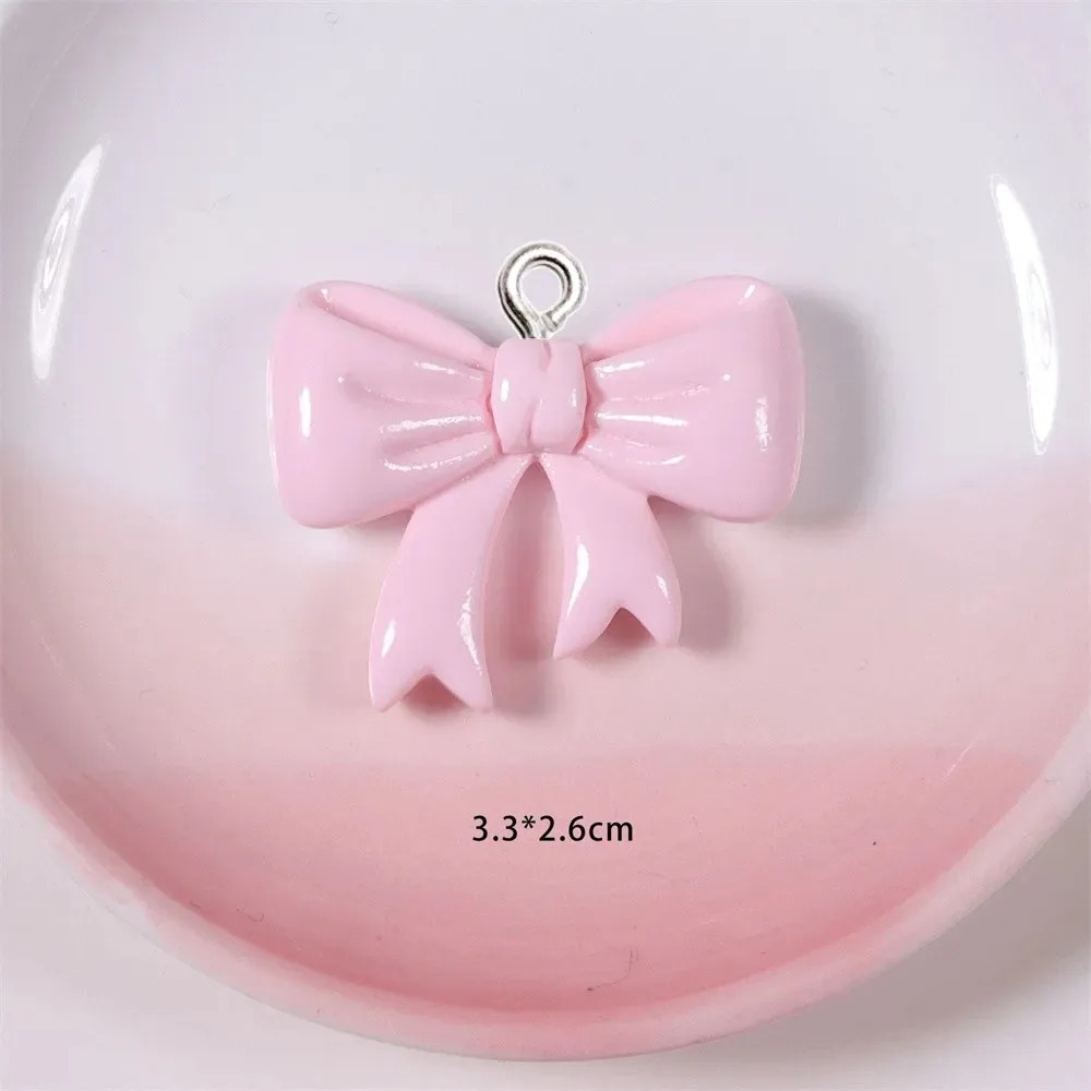 Resin Art Jewelry Kit - 10 個のキャンディーカラーのリボン樹脂チャーム手作り装飾品女性のジュエリー、キーホルダー、電話バッグの装飾 DIY 作成に適しています