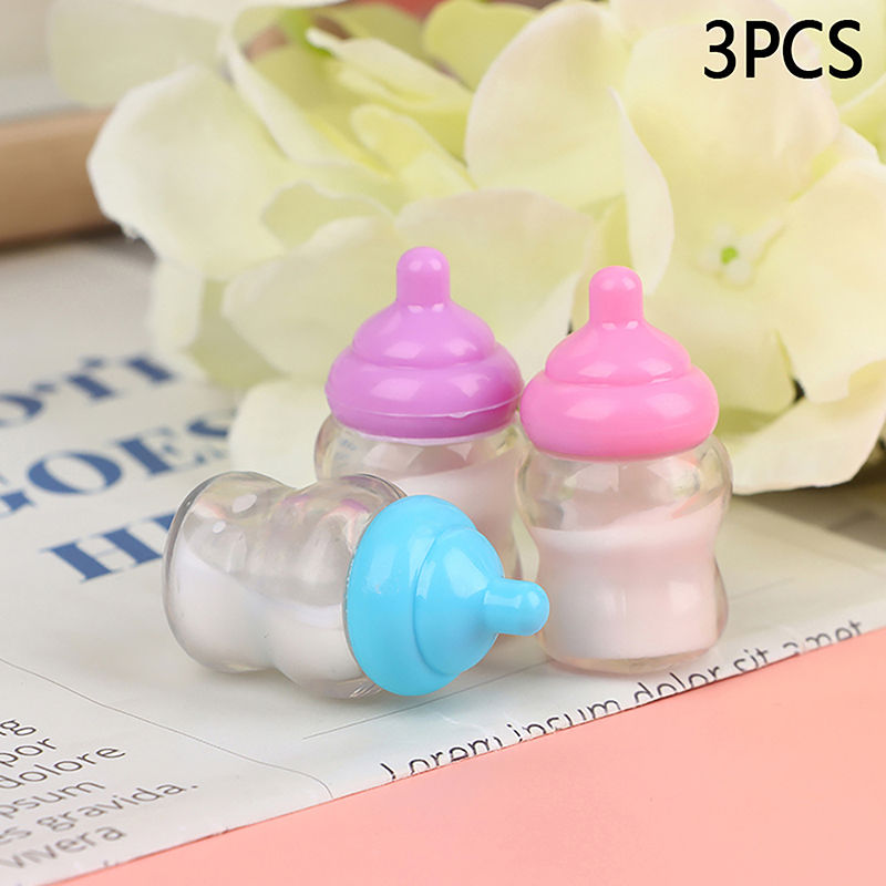 Resin Art Baby - 3 個ドールハウス哺乳瓶アクセサリーままごとおもちゃ家具ドールハウスミニチュアアクセサリー
