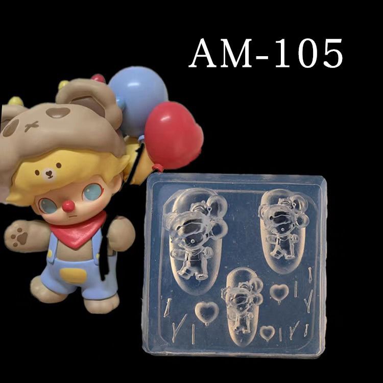 Resin Art Templates Free - 3D ネイルテンプレート素敵な漫画ネイルアートモールドシリコーンモールド DIY 三次元かわいいネイルデコレーションモールドジュエリーアクセサリー
