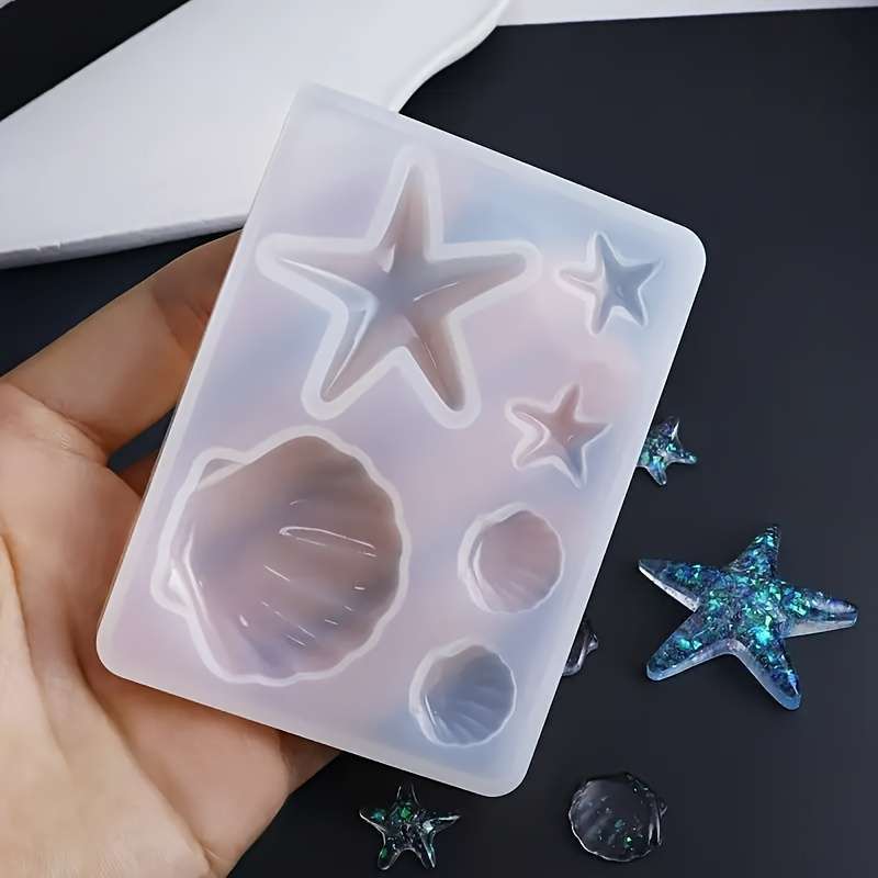 Resin Art Letters - DIY 海洋テーマクリスタルエポキシ樹脂シェルジュエリーペンダントシリコーン型ジュエリーペンダント作成型 UV 樹脂型
