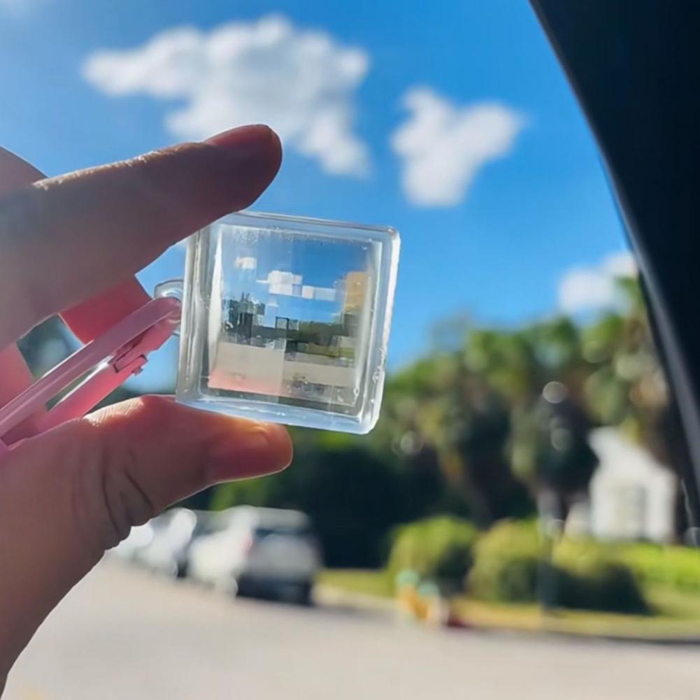 Resin Art Design Keychain - バッグチャーム ピクセルスタイル アクリルペンダントキーホルダー 透明コンパクトチャーム バッグや車用 ピクセルアートデザインアクセサリー