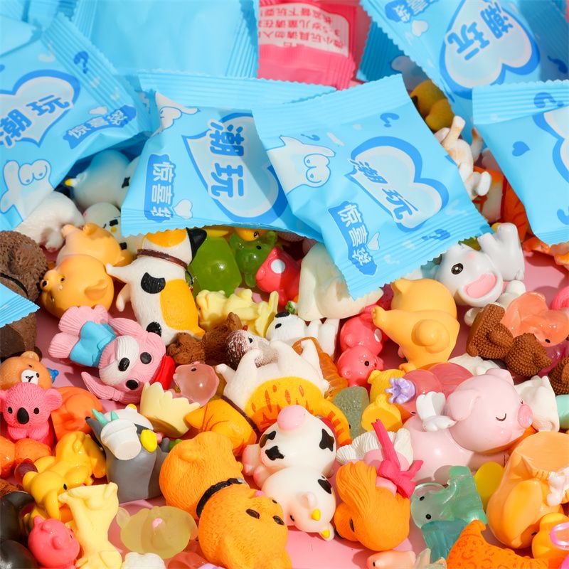 Resin Art Case - 40 ピース/セットランダム漫画ブラインドボックス象動物ミニオーナメント装飾チャーム樹脂ホームクリエイティブ子供のギフト ﻿