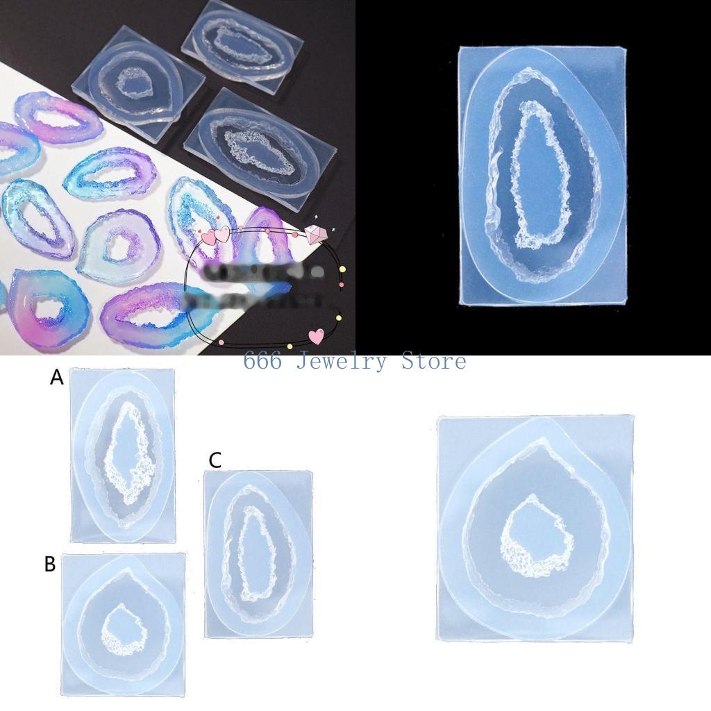 Resin Art Geode - F2TD 樹脂モールドクォーツロッククラスタークリスタルモールド宝石シリコーンモールド DIY ジュエリー作成ネックレスペンダントモールドエポキシ鋳造