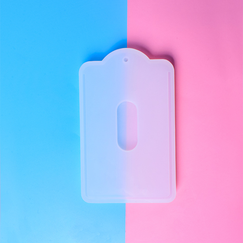 Resin Art Letters - 1ピースカードカバー型diyエポキシ樹脂ホルダーuv接着剤シリコーン金型ストレージの宝石手作りツール