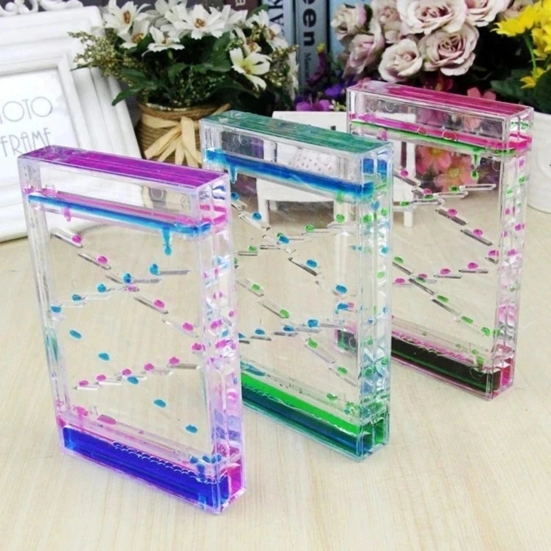 Resin Art Clock - 装飾用のスライド式ガラス,四角いオイルドロップタイマー,液体砂,オイル入り,家庭用の装飾品,オフィス用,2色