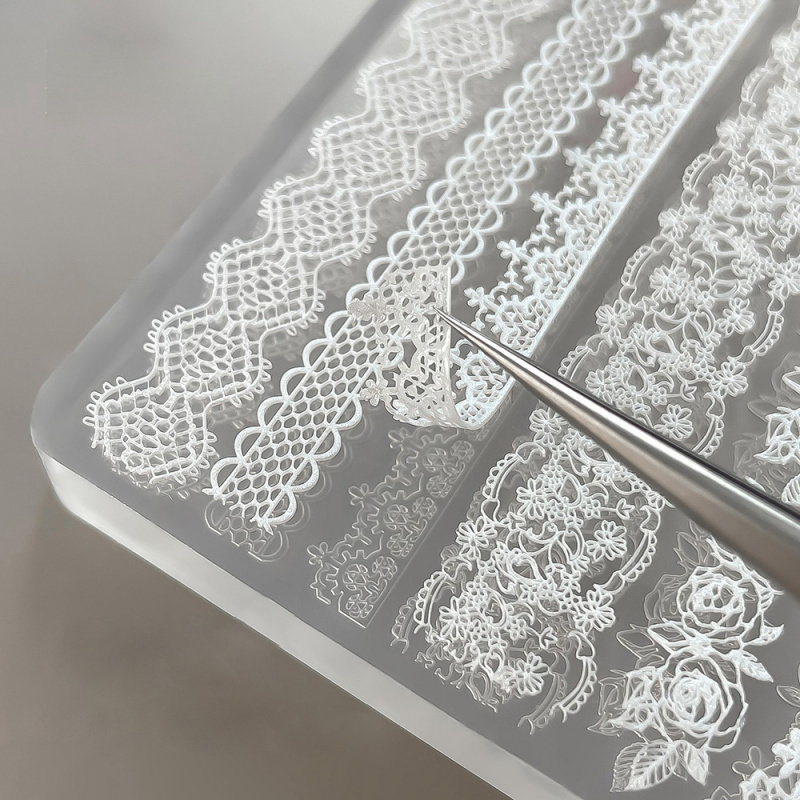 1pc レース 3D シリコーンネイルモールドシリコーンロー - Resin Art Templates Free のレビューと価格