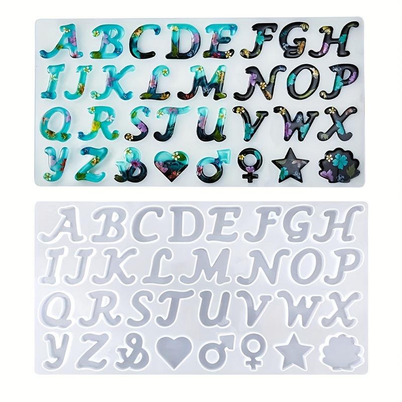 樹脂鋳造型 Aスタイルミラー 26文字英語アルファベット＋6 - Resin Art Letters のレビューと価格