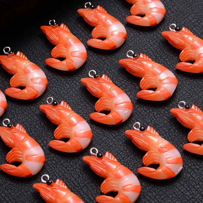 10 個アクリル樹脂漫画シーフードチャーム 3D 模擬ロブス - Resin Art Jewelry Kit のレビューと価格