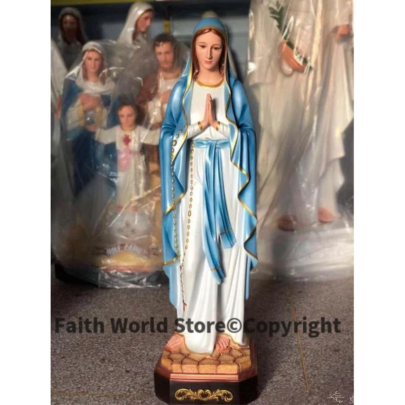 マドンナ聖母マリア像、家の装飾、宗教芸術像、大、100cm - Resin Art Mary のレビューと価格