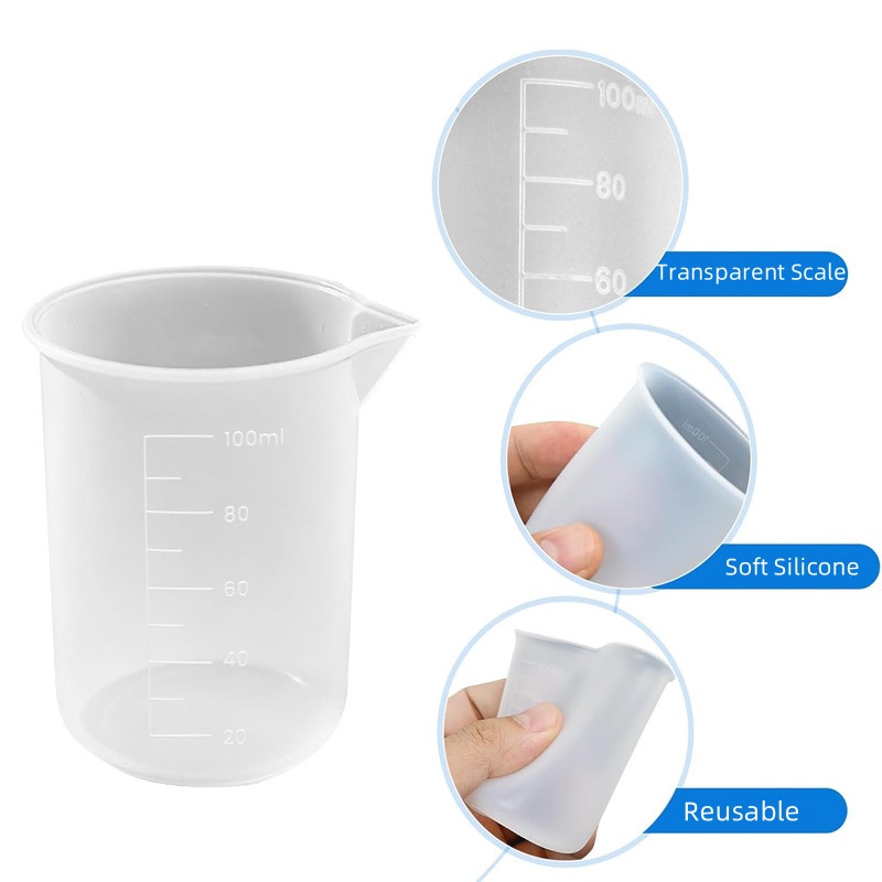 100 ミリリットルシリコーン樹脂消耗品計量カップ透明テープ - Resin Mixing Cup のレビューと価格