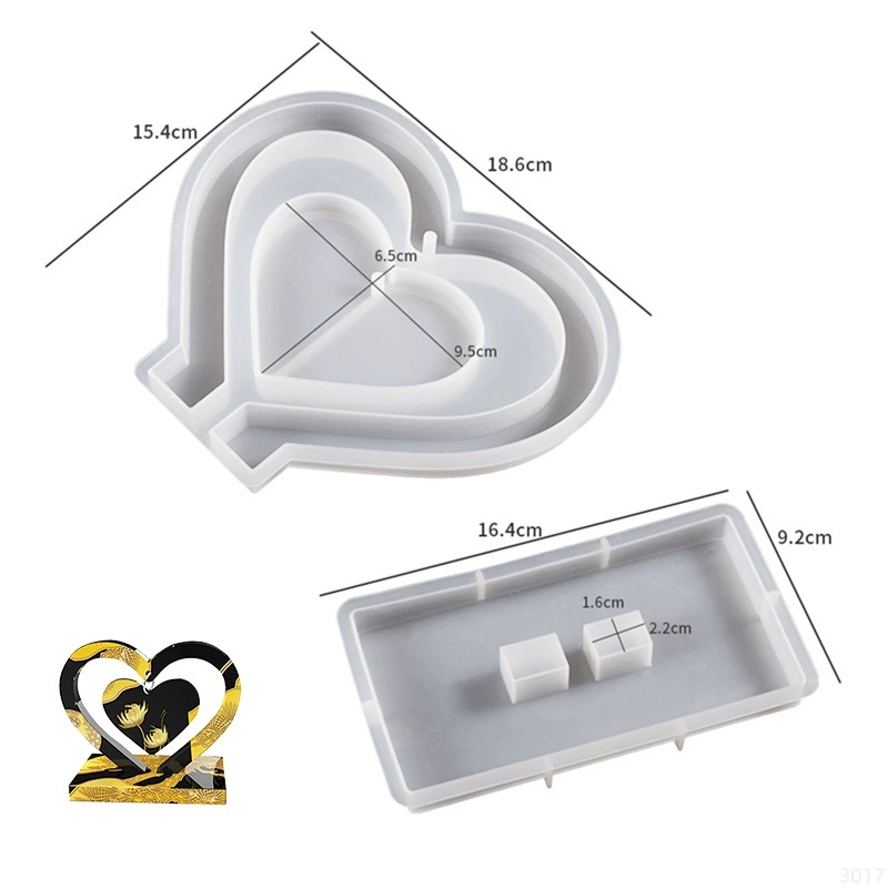 文字Mmエポキシ樹脂シリコンモールドDIY母の日バレンタイン - Resin Art Letters のレビューと価格