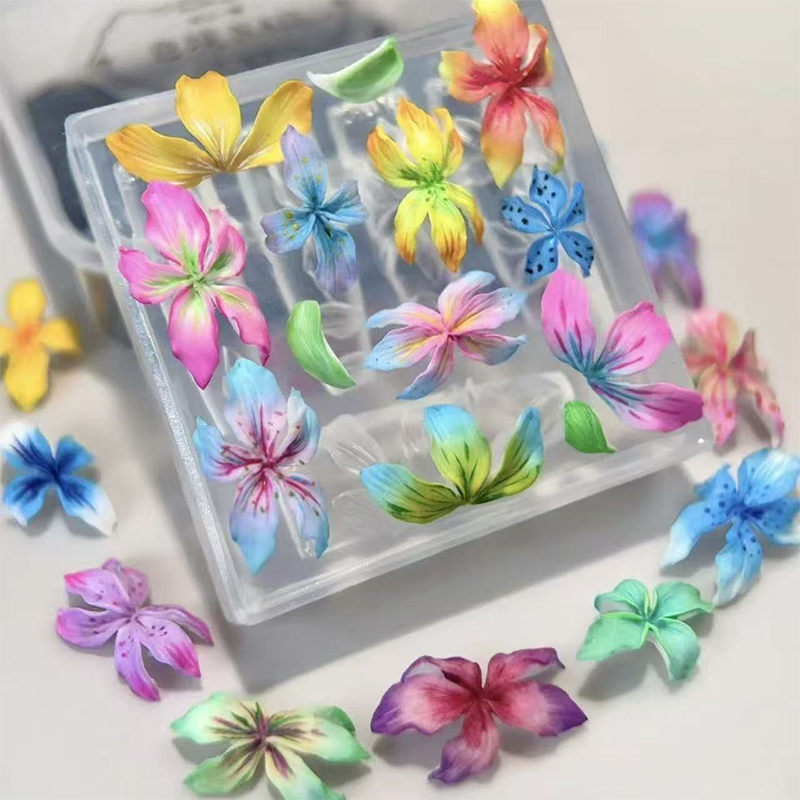 **1PC 3D 花ネイルモールド DIY シリコーンネイル - Resin Art Templates Free のレビューと価格