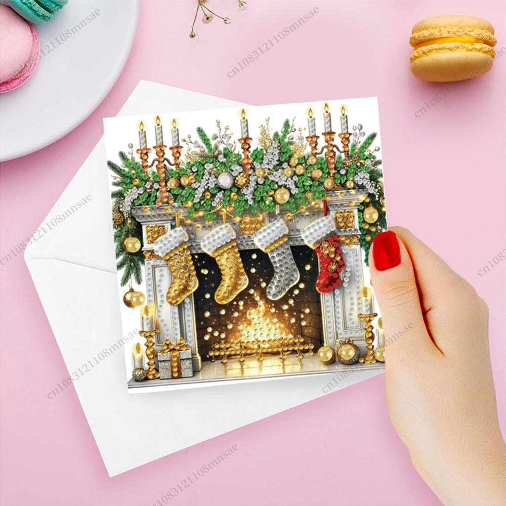 6個入り DIY ダイヤモンドペインティング グリーティング - Xmas Resin Art のレビューと価格