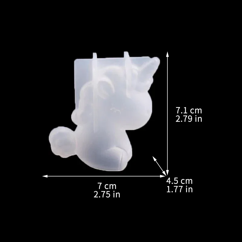 3D 幾何学的なシリコーンユニコーン猫鹿クマ型ソープキャンド - Resin Art Clay のレビューと価格