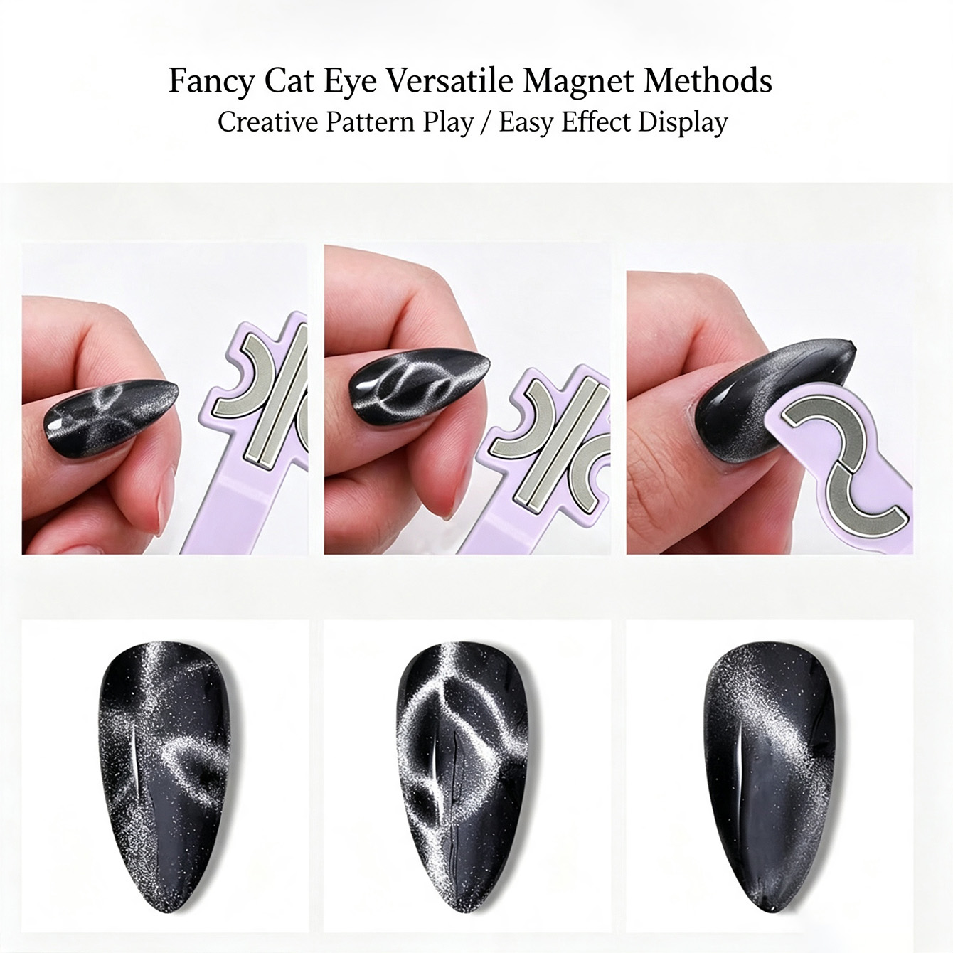 新しい多機能S字型リボンウェーブキャットアイネイルマグネット - Resin Art Templates Free のレビューと価格