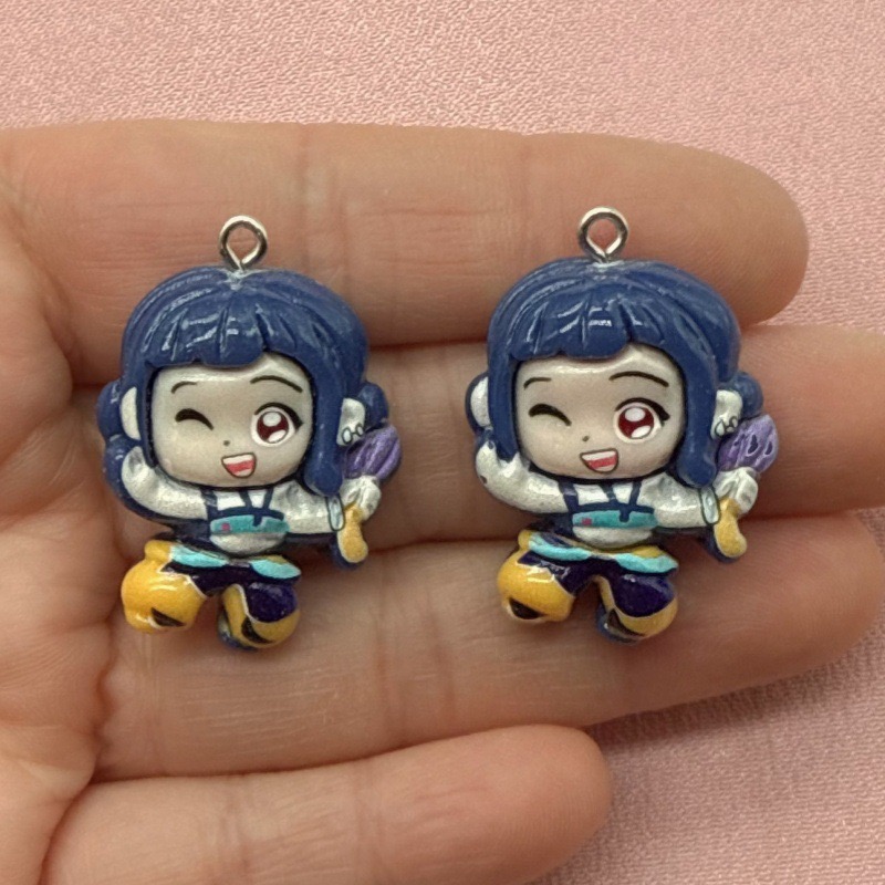 10個入り樹脂製漫画ペンダント、DIYジュエリー製作イヤリン - Resin Art Jewelry Kit のレビューと価格