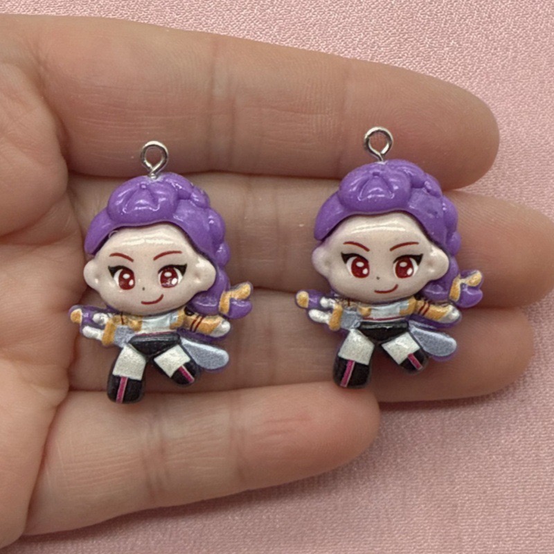 10個入り樹脂製漫画ペンダント、DIYジュエリー製作イヤリン - Resin Art Jewelry Kit のレビューと価格