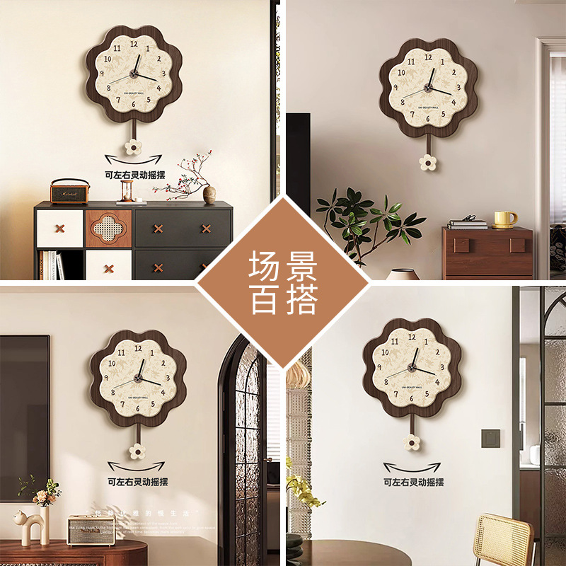 中国風のクリエイティブアート壁掛け時計、レトロで高級感のある - Resin Art Clock のレビューと価格
