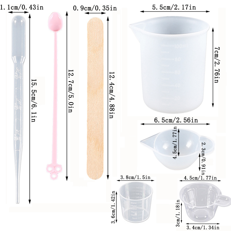 エポキシ樹脂ツールキット シリコンモールドツール付属 ミキシ - Resin Mixing Cup のレビューと価格