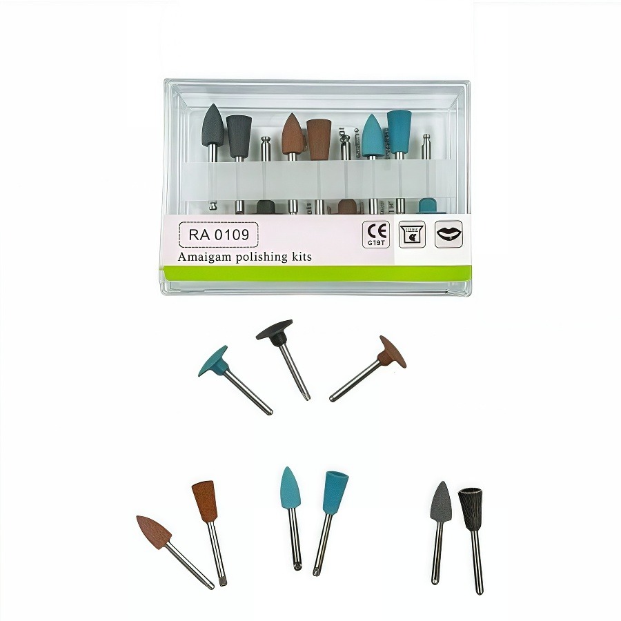 9個入り/箱 歯科用研磨バー キット 複合樹脂 ゴム製 磁器 - Resin Art Case のレビューと価格