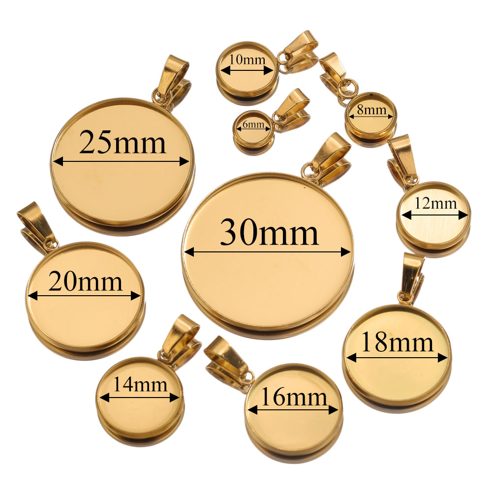 10 個ステンレス鋼ゴールドペンダント樹脂トレイベース DI - Resin Art Jewelry Kit のレビューと価格