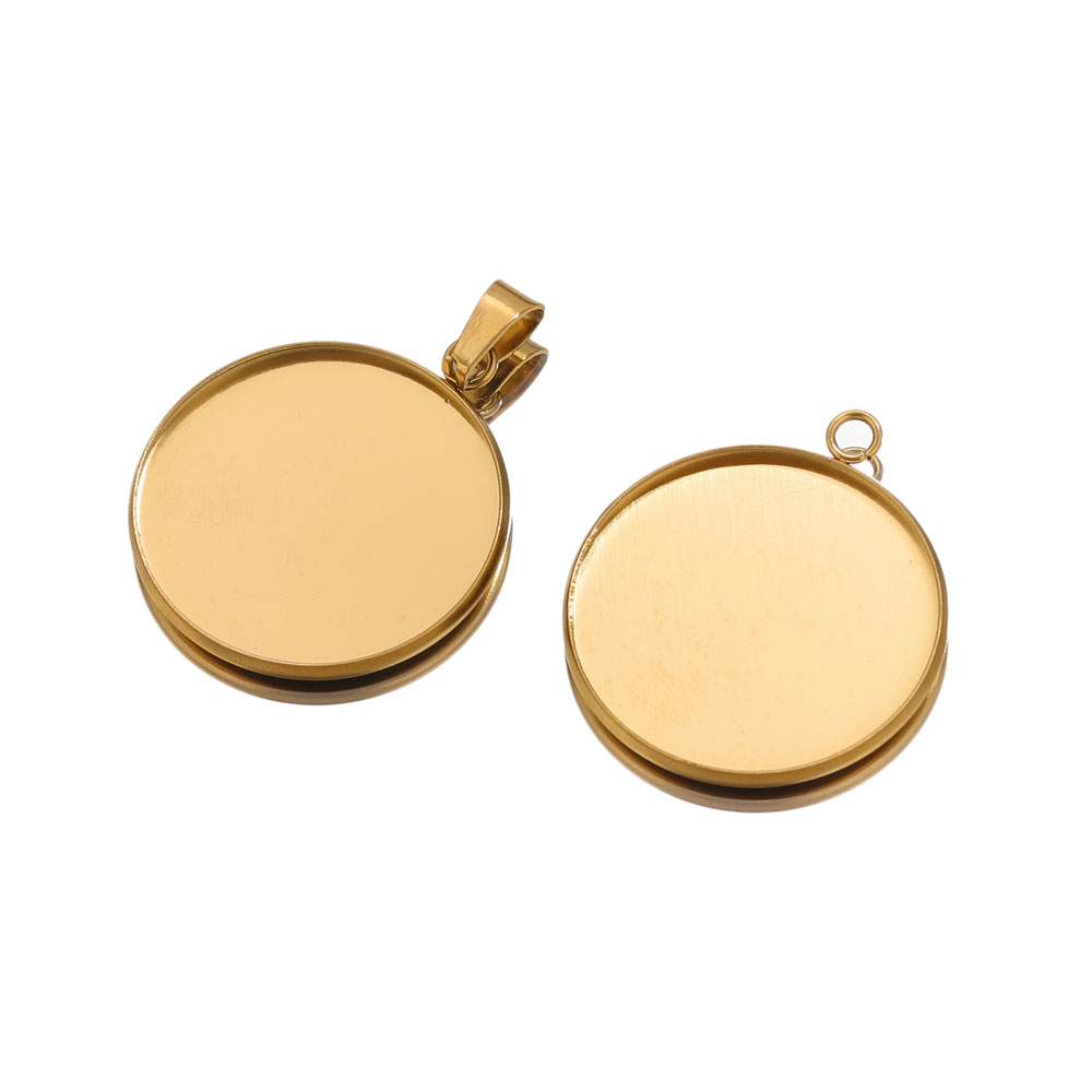 10 個ステンレス鋼ゴールドペンダント樹脂トレイベース DI - Resin Art Jewelry Kit のレビューと価格