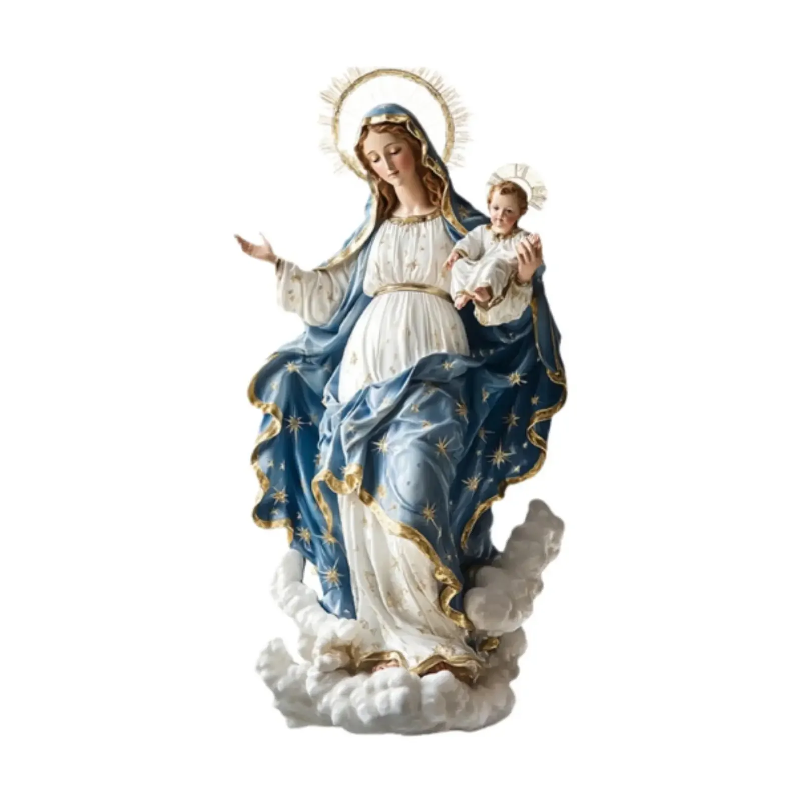 5B kaevixd o聖母マリア像 クリスマスシーン装飾オ - Resin Art Mary のレビューと価格