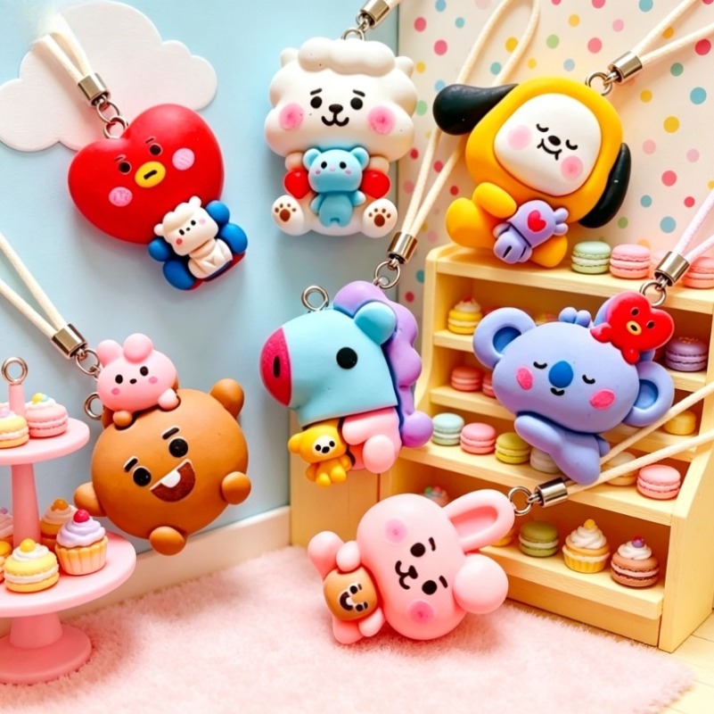 7 個 BT21 樹脂漫画チャーム DIY アクセサリークラ - Resin Art Jewelry Kit のレビューと価格