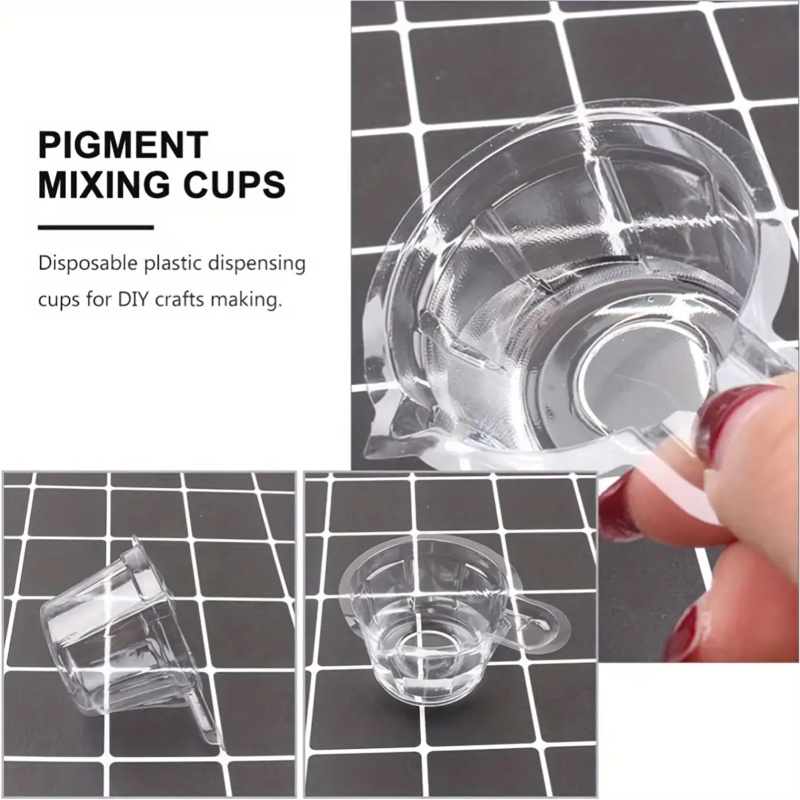 120透明プラスチック樹脂混合カップ、40ml円筒形多機能デ - Resin Mixing Cup のレビューと価格