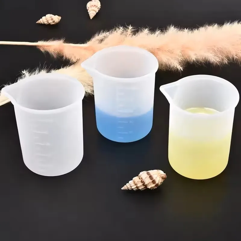 5 個 100 ミリリットルシリコン計量カップ透明スケール付 - Resin Mixing Cup のレビューと価格