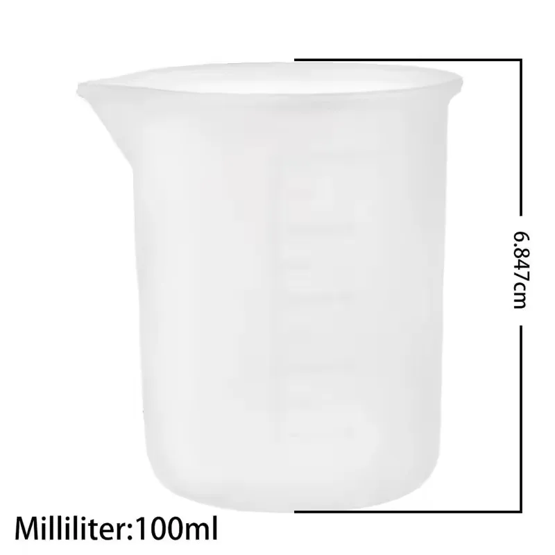 5 個 100 ミリリットルシリコン計量カップ透明スケール付 - Resin Mixing Cup のレビューと価格