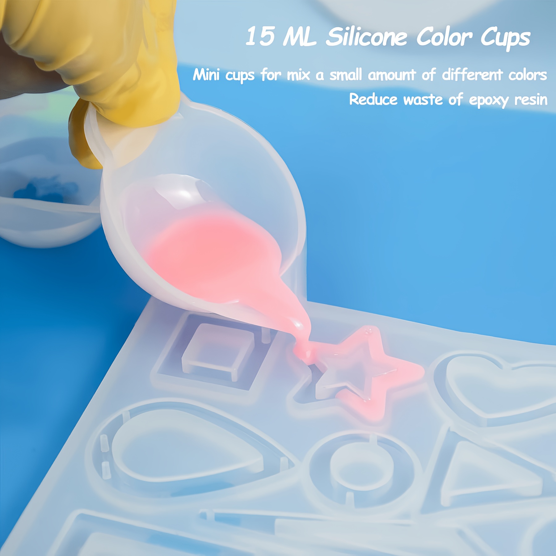 21個/セット シリコン樹脂鋳造金型ツールキット、21個 シ - Resin Mixing Cup のレビューと価格