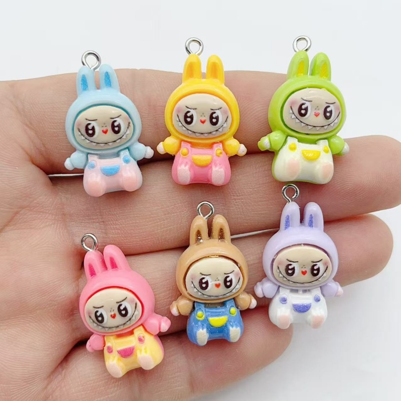 10 個かわいいウサギイチゴハウス樹脂チャーム素敵な漫画の動 - Resin Art Jewelry Kit のレビューと価格