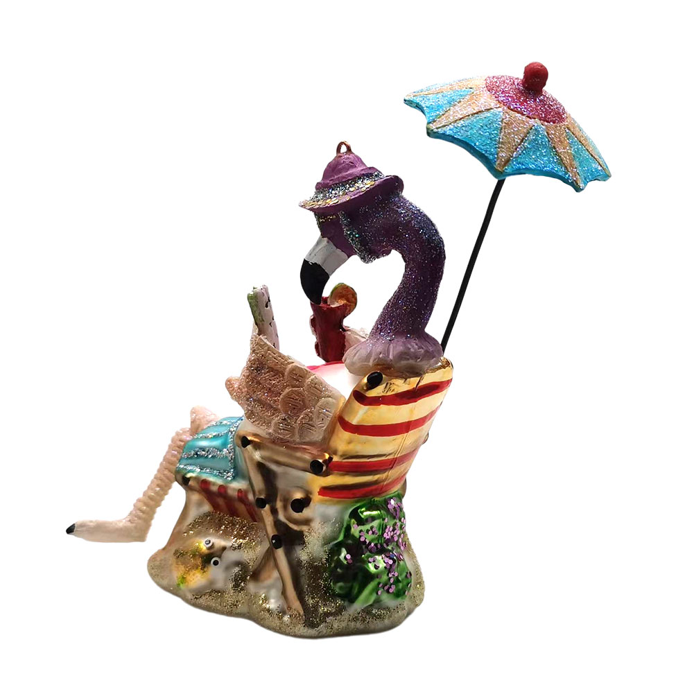 クリスマスの木の装飾のためのガラスと樹脂のアートフラミンゴの - Xmas Resin Art のレビューと価格