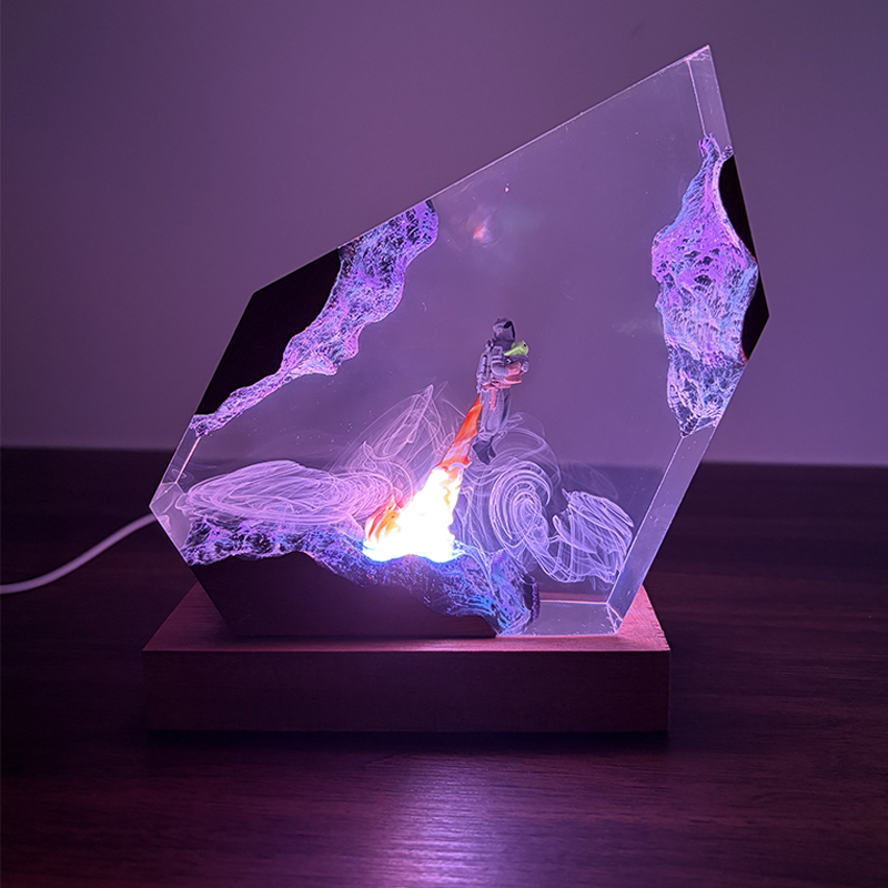 SFアニメフィギュア生物樹脂製テーブルライトクリエイティブア - Resin Art Baby のレビューと価格