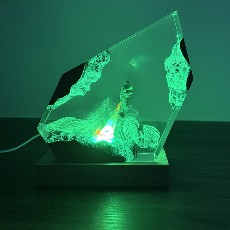 SFアニメフィギュア生物樹脂製テーブルライトクリエイティブア - Resin Art Baby のレビューと価格