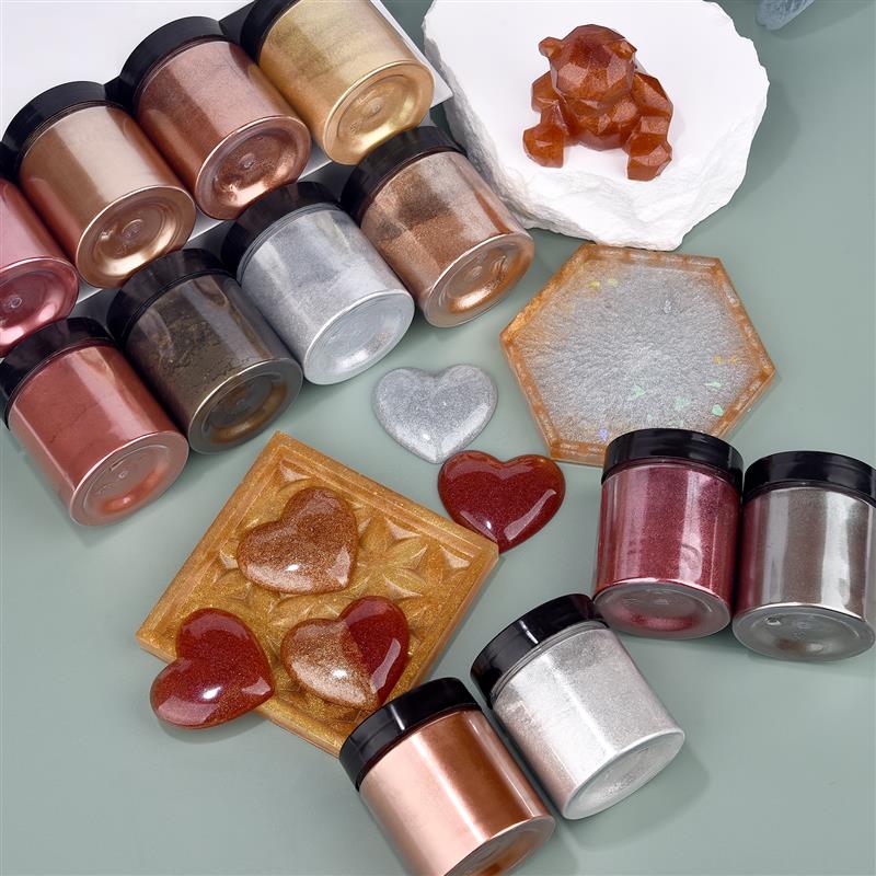 ジュエリー作り用のメタリック顔料染料,真珠光沢のある着色剤, - Resin Art Letters のレビューと価格
