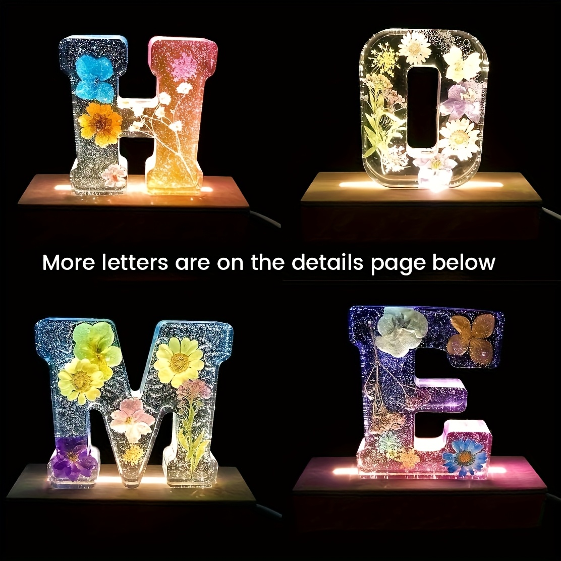 7インチ大型レターレジンモールド、3D大文字レジンモールド、 - Resin Art Logo のレビューと価格