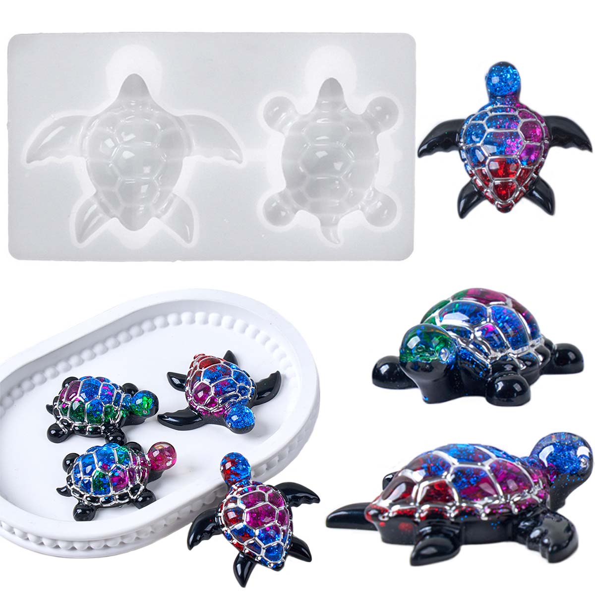 3D ウミガメキーホルダーシリコーン型 DIY 海洋テーマ動 - Resin Art Letters のレビューと価格