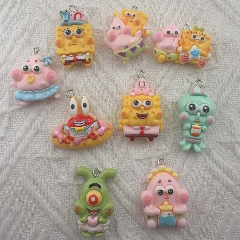 10個入り漫画風樹脂ペンダント、DIYジュエリー製作イヤリン - Resin Art Jewelry Kit のレビューと価格