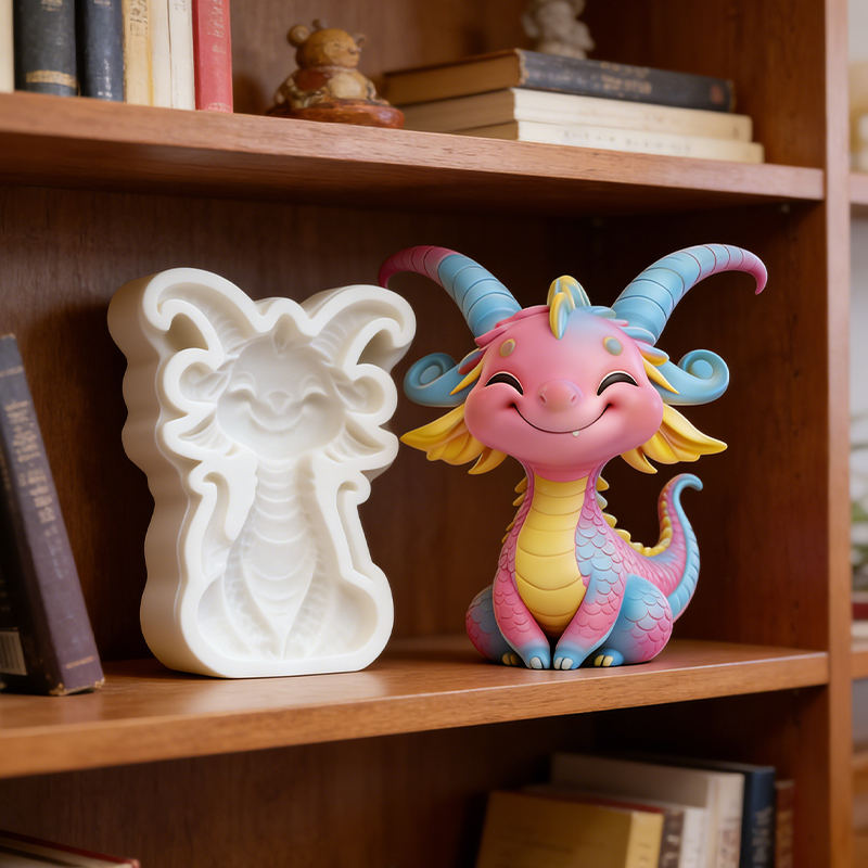 かわいい小さなドラゴンのシリコン型、再利用可能な樹脂型、粘土 - Resin Art Clay のレビューと価格