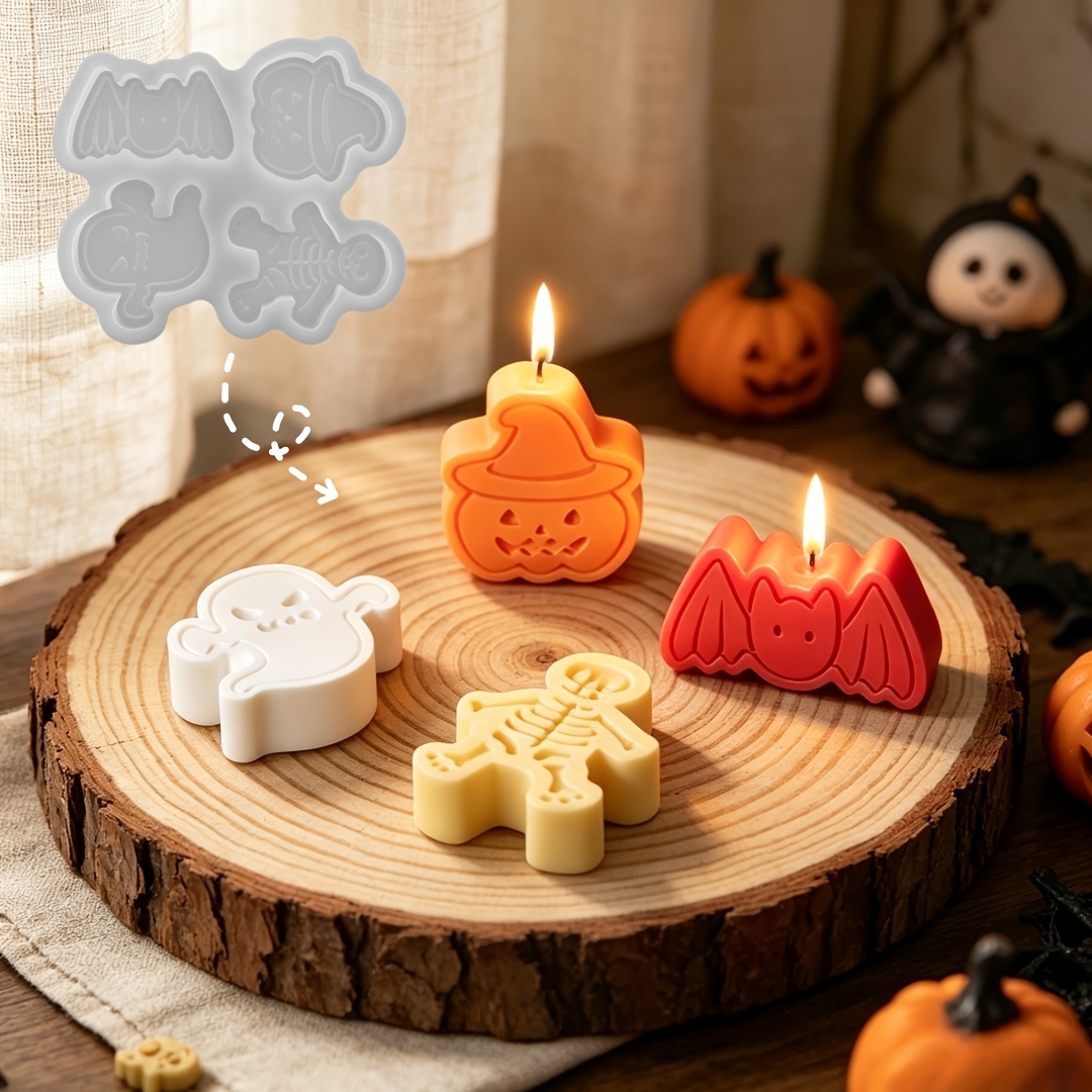 4つの空洞を持つシリコン樹脂型セット。DIY粘土の幽霊、カボ - Resin Art Clay のレビューと価格