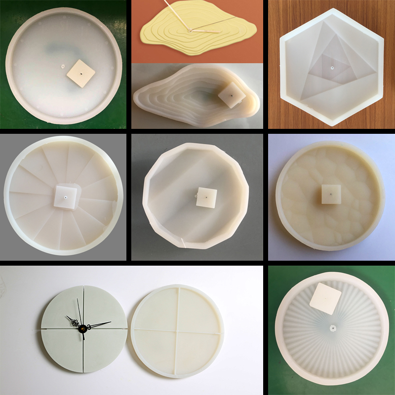 丸型コンクリート壁時計,居間,寝室,六角形,セメント,石膏, - Resin Art Clock のレビューと価格