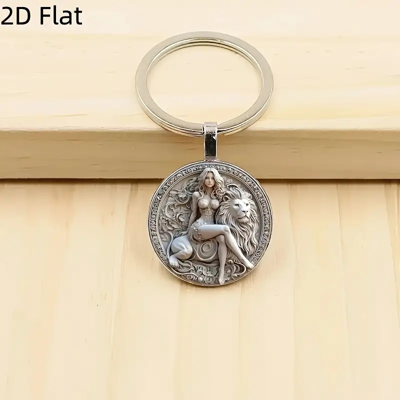 2Dのユニークなヨーロッパ風の女神とライオンのデザイン、そし - Resin Art Design Keychain のレビューと価格