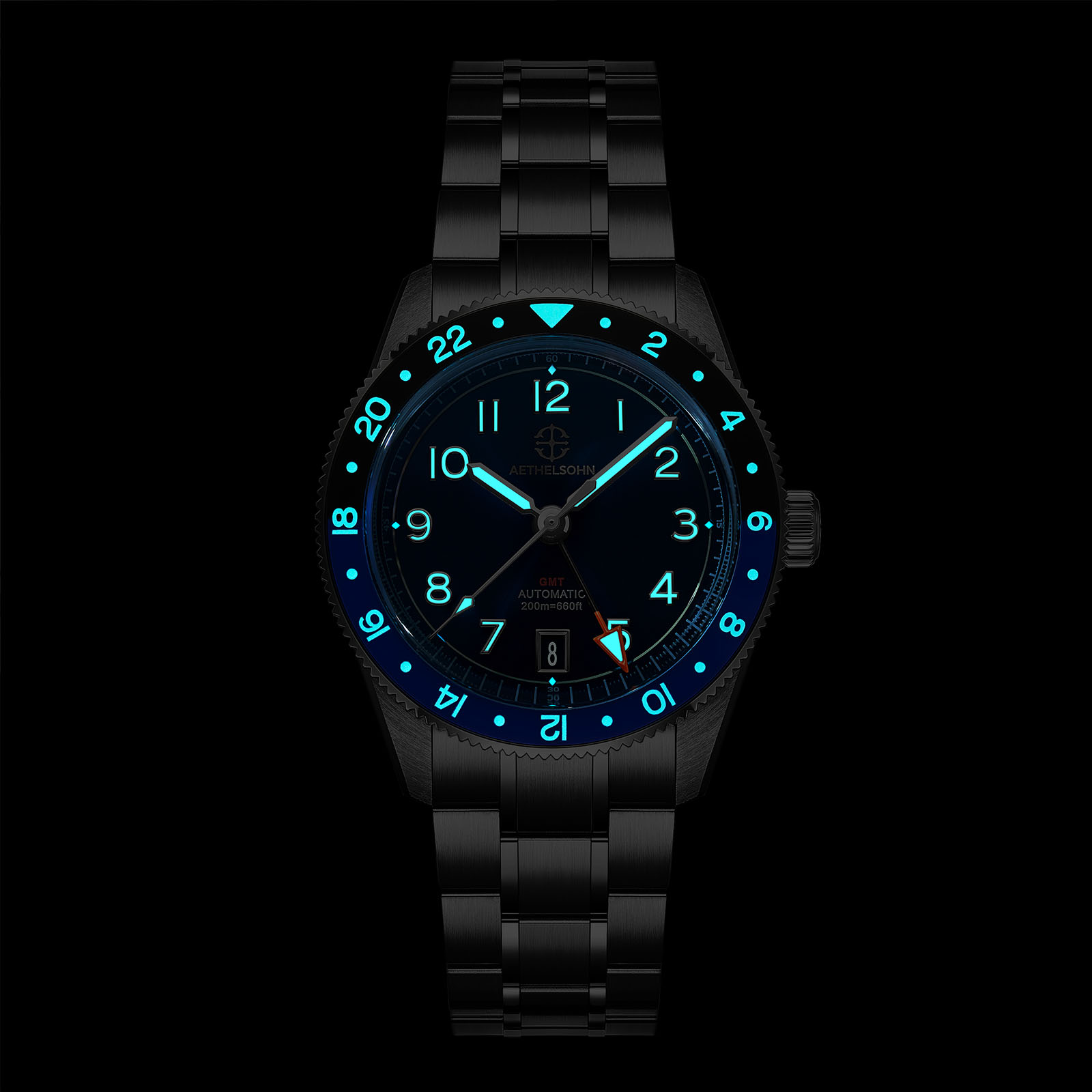 AETHELSOHN ホライゾン アズール GMT ウォッチ - Resin Art Underwater のレビューと価格